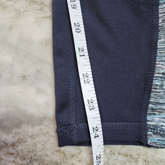 Tangerine Women’s Active Leggings Small Navy Teal Ombre Mesh Panels - Picture 5 of 7